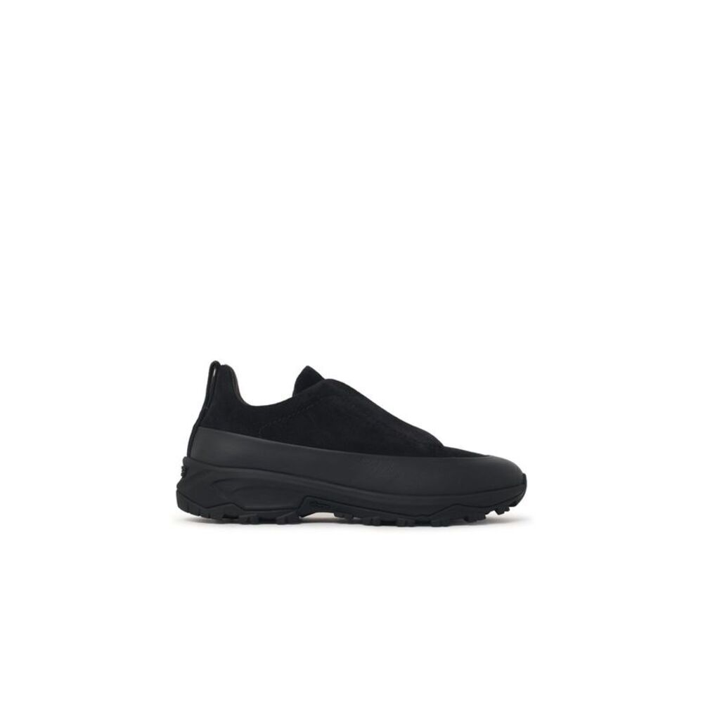 Zegna 'Triple Stitch' Black Suede Sneakers Men